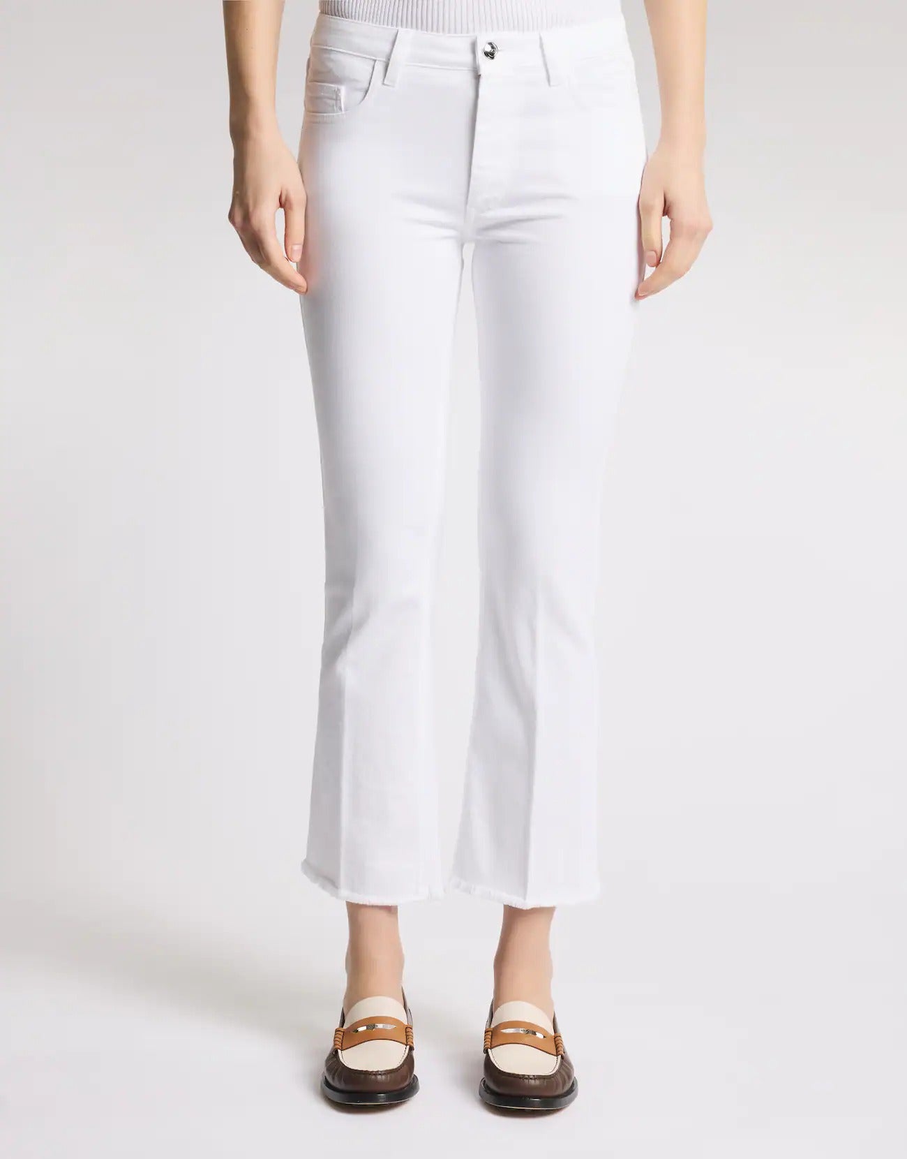 FAY Pantalone Donna Trombetta 5 Tasche-Bianco