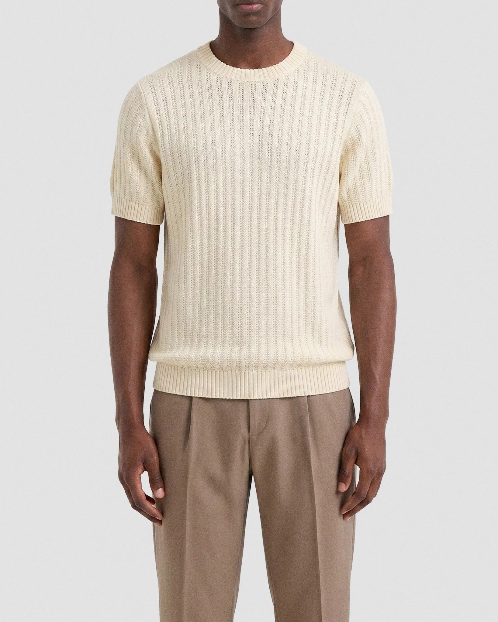FILIPPO DE LAURENTIIS Maglia Uomo Cotone Mercerizzato Coste-Latte