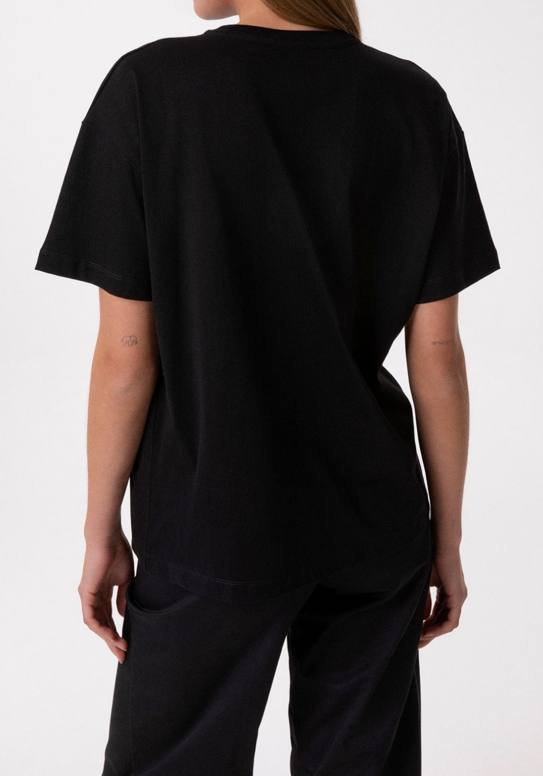 GAELLE PARIS T-Shirt Donna Strass Logo-Nero