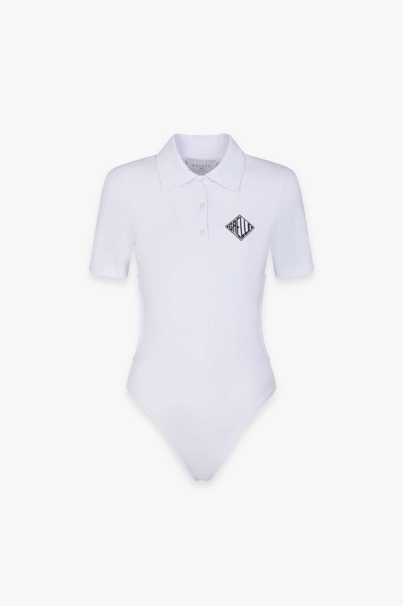 GAELLE PARIS Body Donna Colletto Polo-Bianco