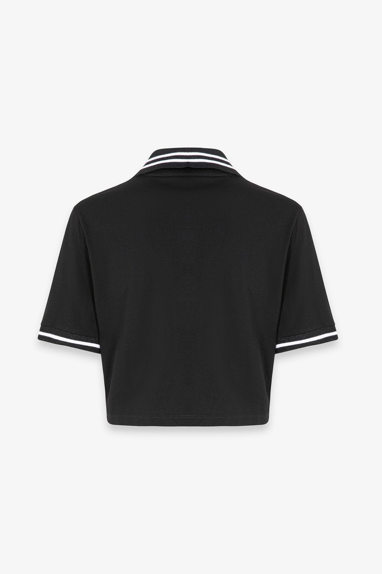 GAELLE PARIS Polo Donna Cropped Righe-Nero