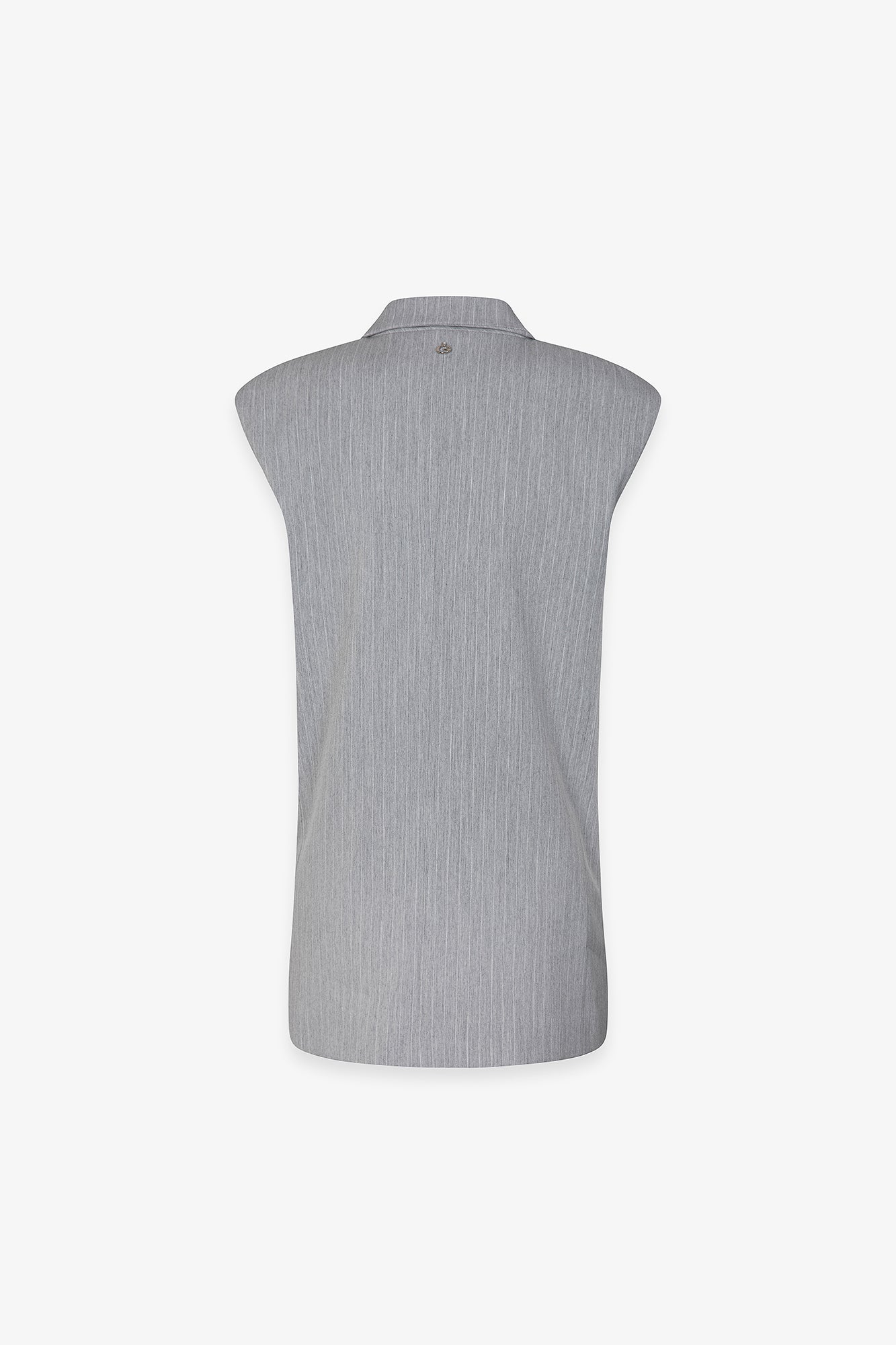 GAELLE PARIS Gilet Donna Monopetto Gessato-Grigio