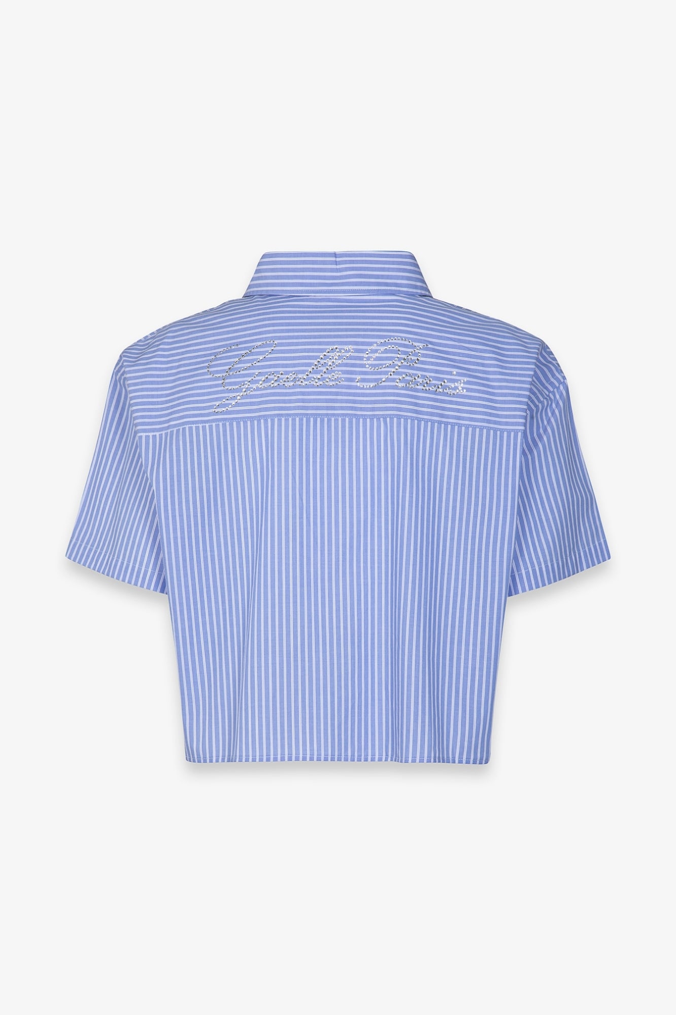 GAELLE PARIS Camicia Donna Corta Righe-Azzurro