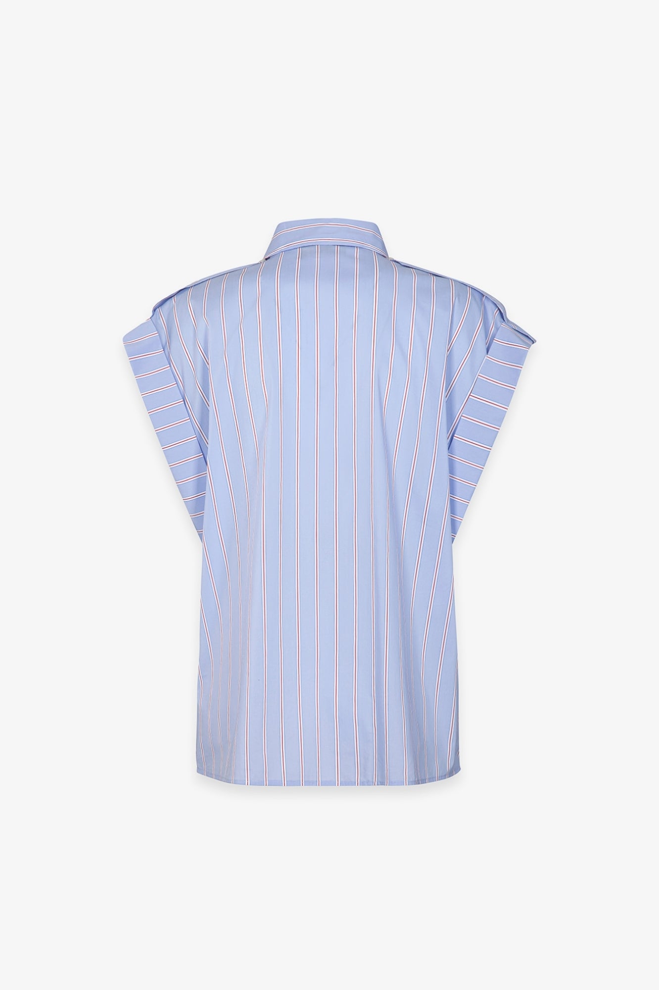 GAELLE PARIS Camicia Donna Righe Maniche Kimono-Azzurro