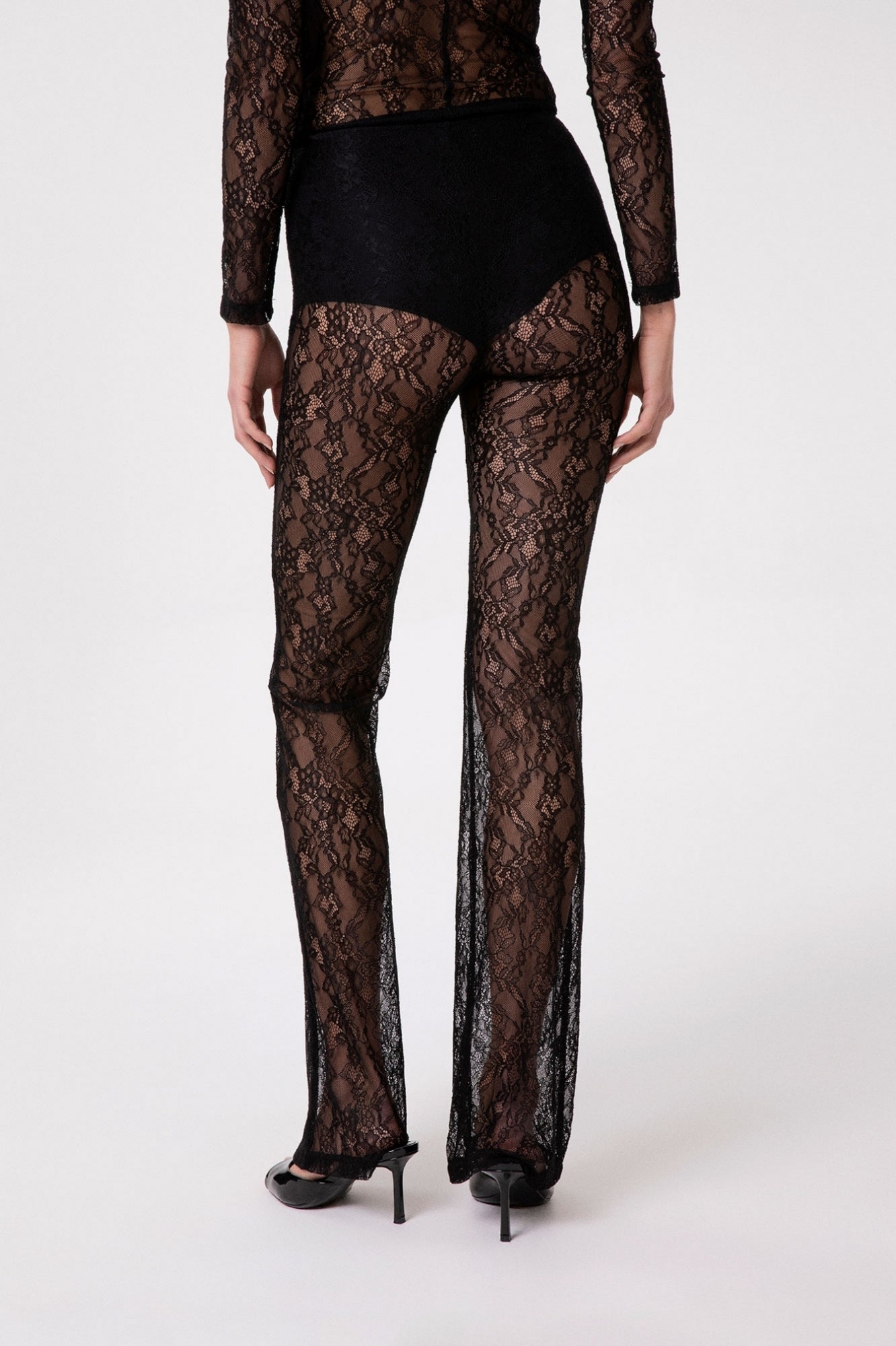 GAELLE PARIS Leggings Donna Pizzo-Nero