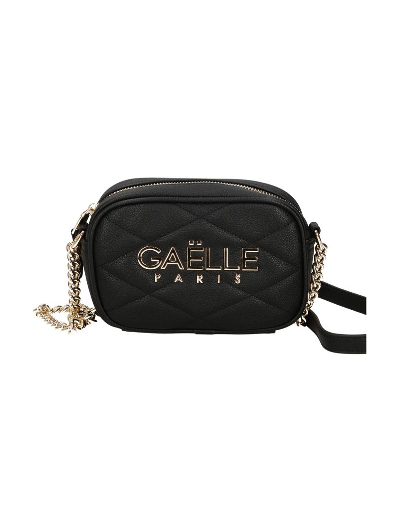 GAELLE PARIS Borsa Mini Camera Bag Metal Logo-Nero