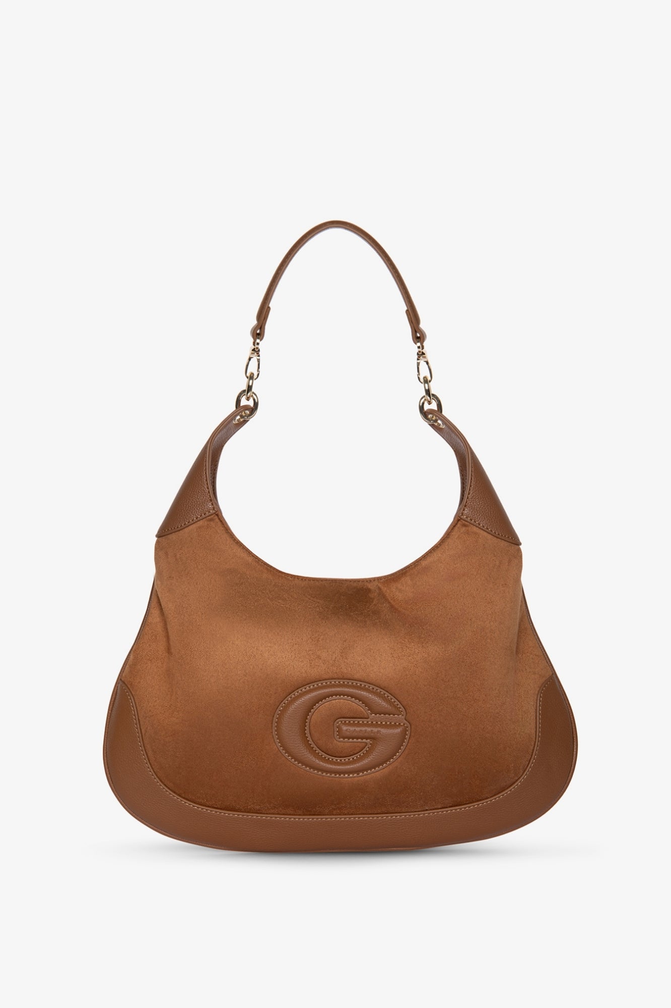 GAELLE PARIS Borsa Maxi Hobo Maxi Patch G-Caramello