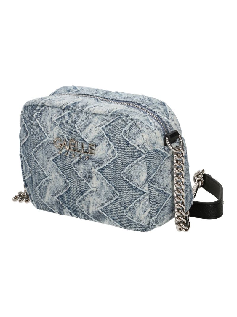 GAELLE PARIS Borsa Mini Camera Bag Denim-Blu