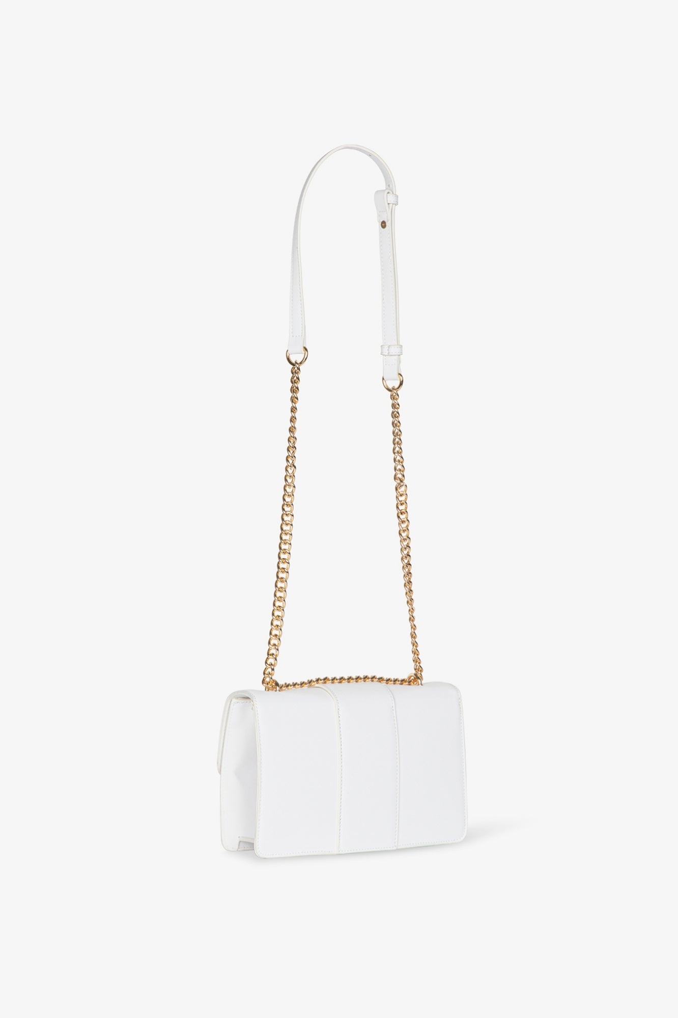 GAELLE PARIS Borsa REGULAR SHOULDER STRAP Mini Metalo Logo-Bianco