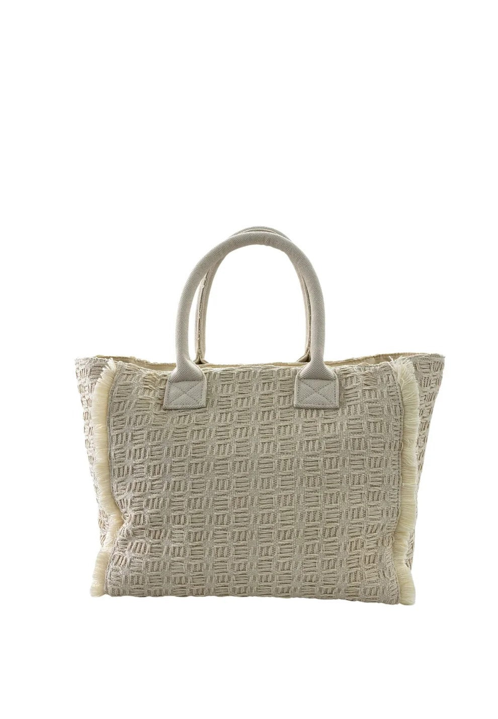 GAELLE PARIS MAXI SHOPPER Logo Ricamato-Beige