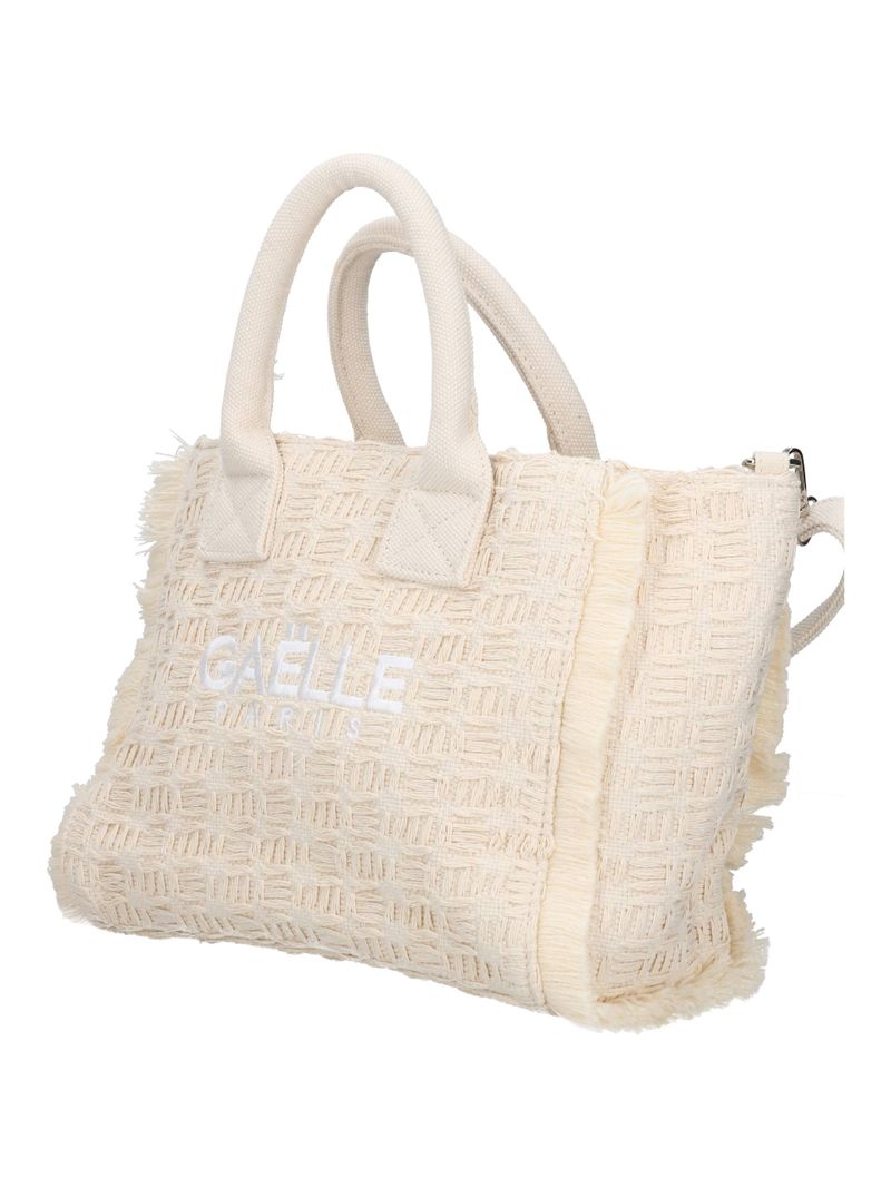 GAELLE PARIS Regular Shopper Logo Ricamato-Beige