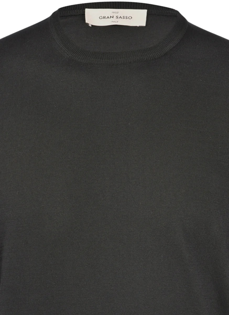 GRAN SASSO T-Shirt Uomo Cotgone Organico-Nero