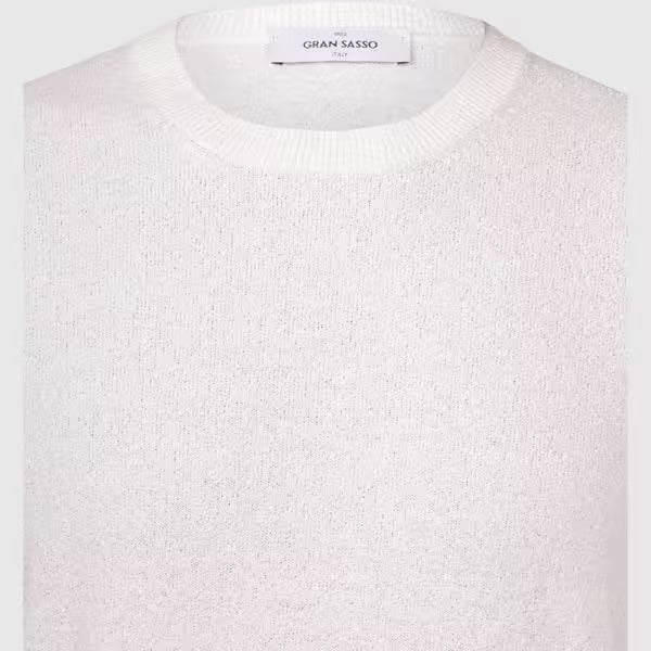 GRAN SASSO T-Shirt Uomo Maglia Bouclè-Bianco