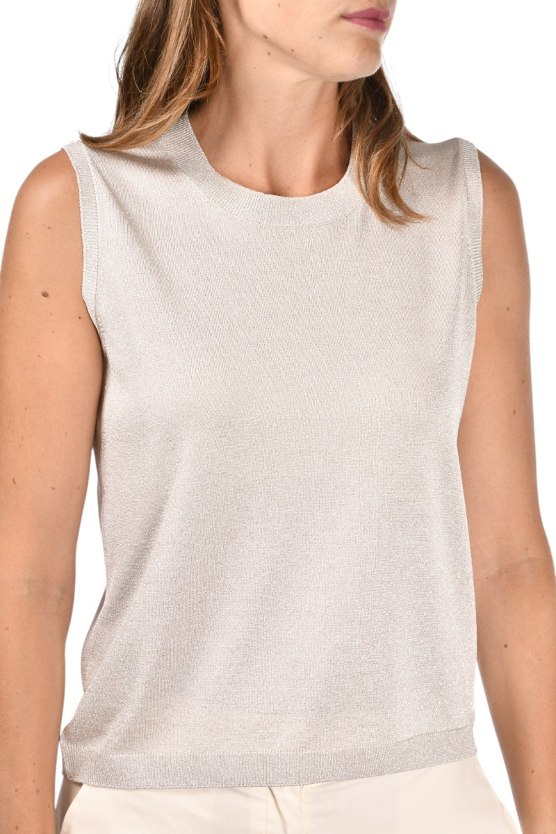 GRAN SASSO Canotta Donna Maglia Lurex-Grigio