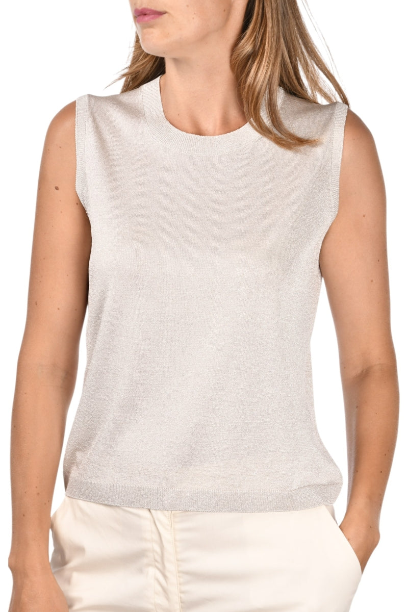 GRAN SASSO Canotta Donna Maglia Lurex-Grigio