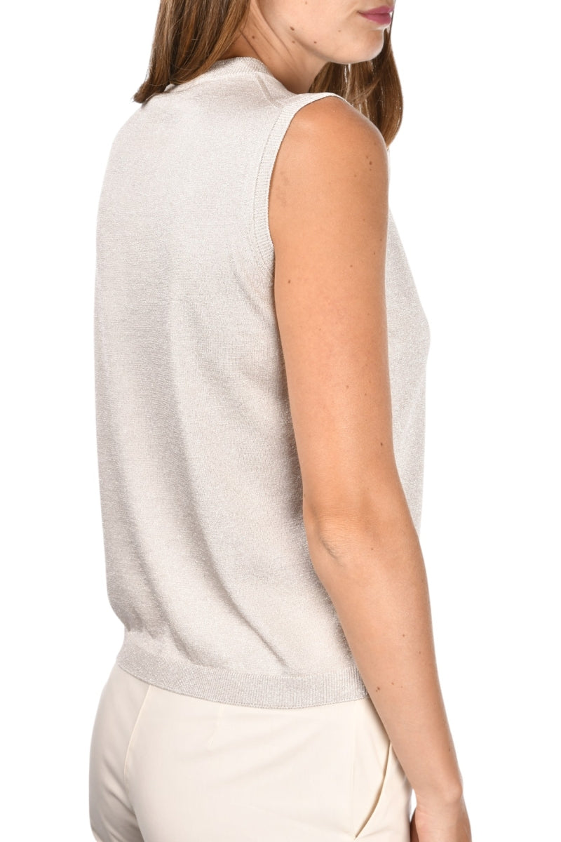 GRAN SASSO Canotta Donna Maglia Lurex-Grigio