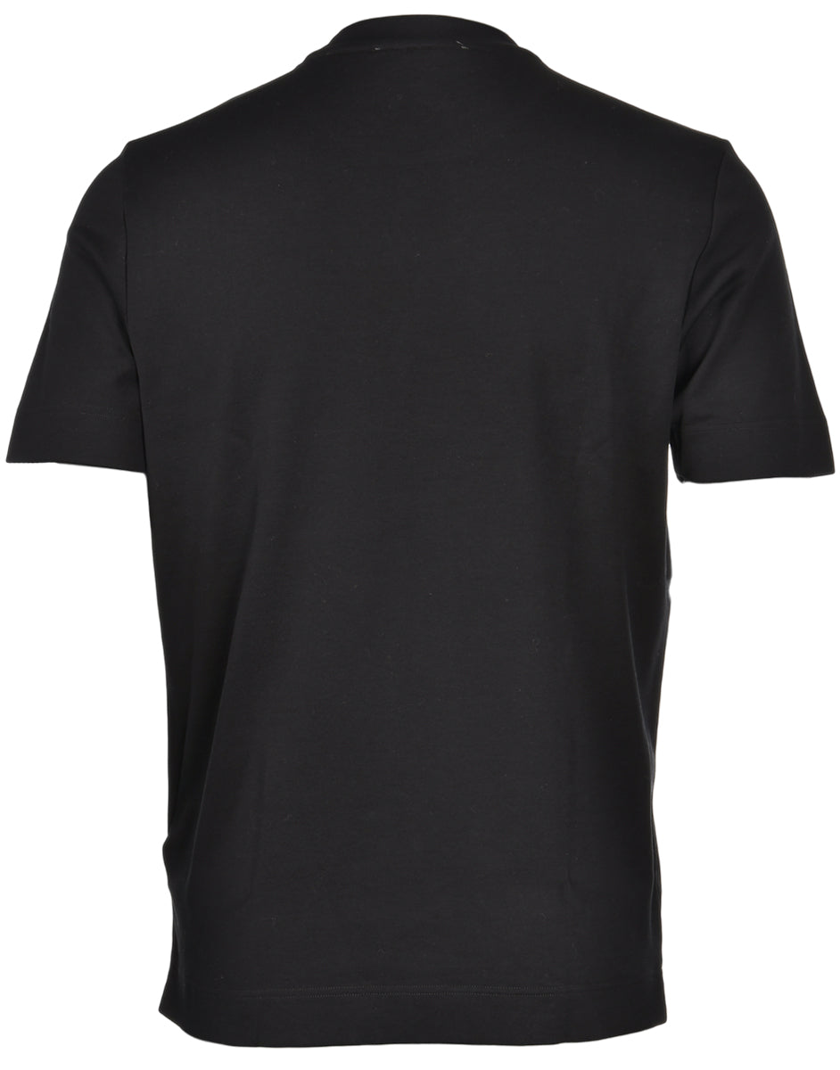GRAN SASSO T-Shirt Uomo Interlock Cotone Pima-Nero