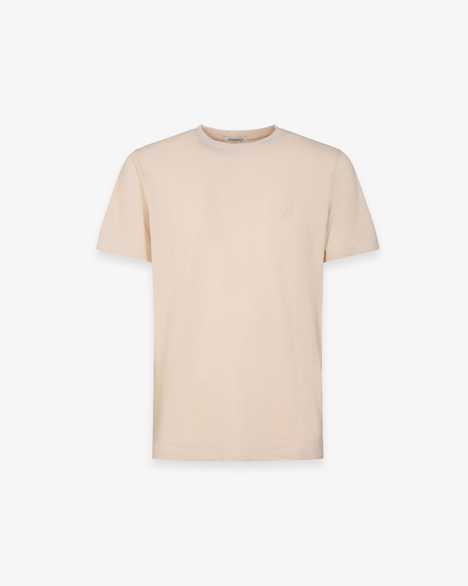HINNOMINATE T-SHIRT Uomo LINO Logo EMBOSSED-Beige