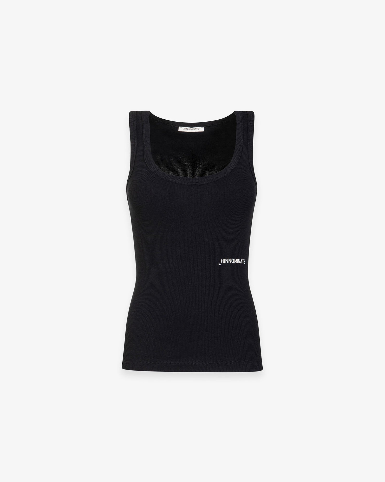 HINNOMINATE Canotta Donna Cotone Costine-Nero
