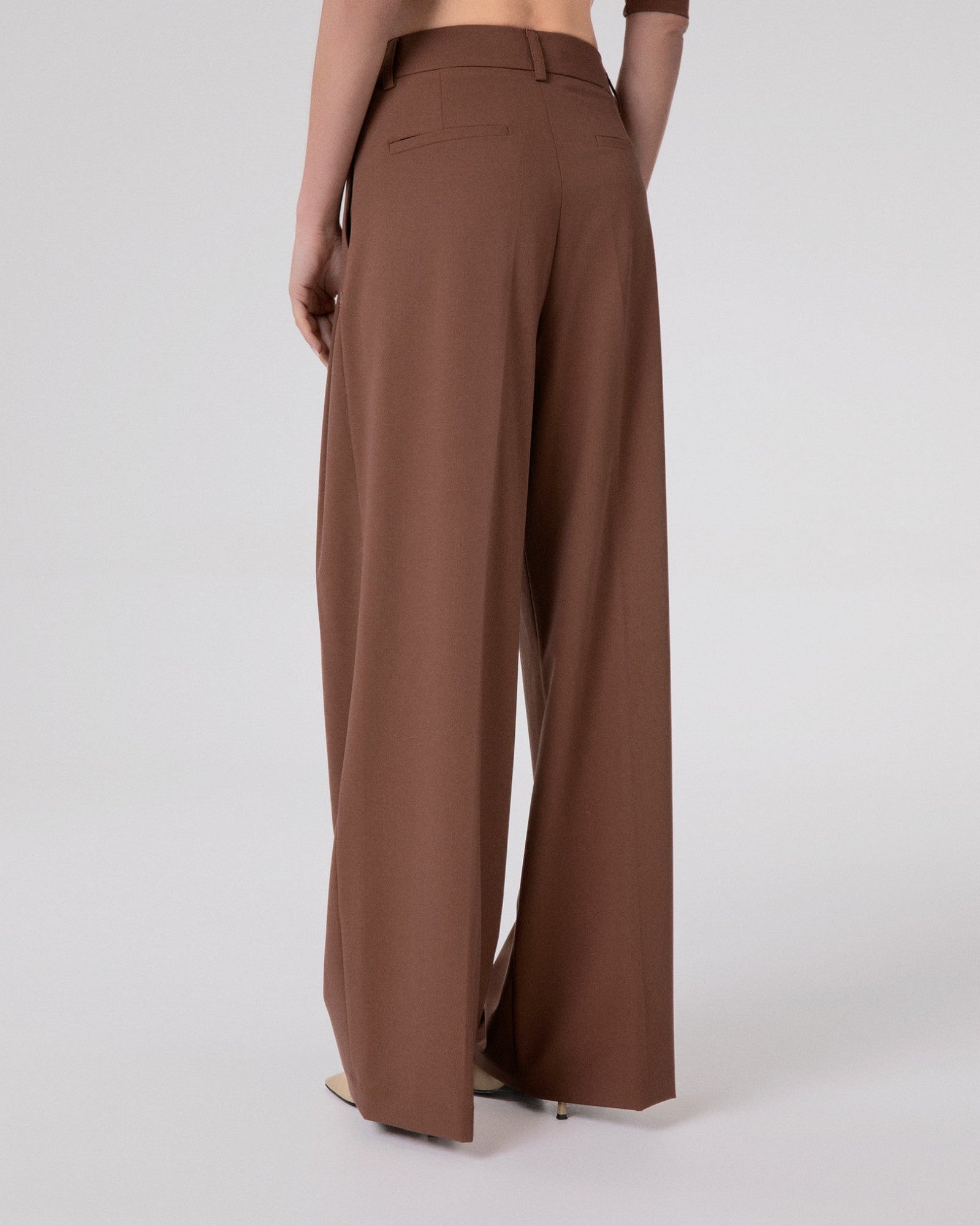 HINNOMINATE Pantalone Donna Over Pinces-Moka