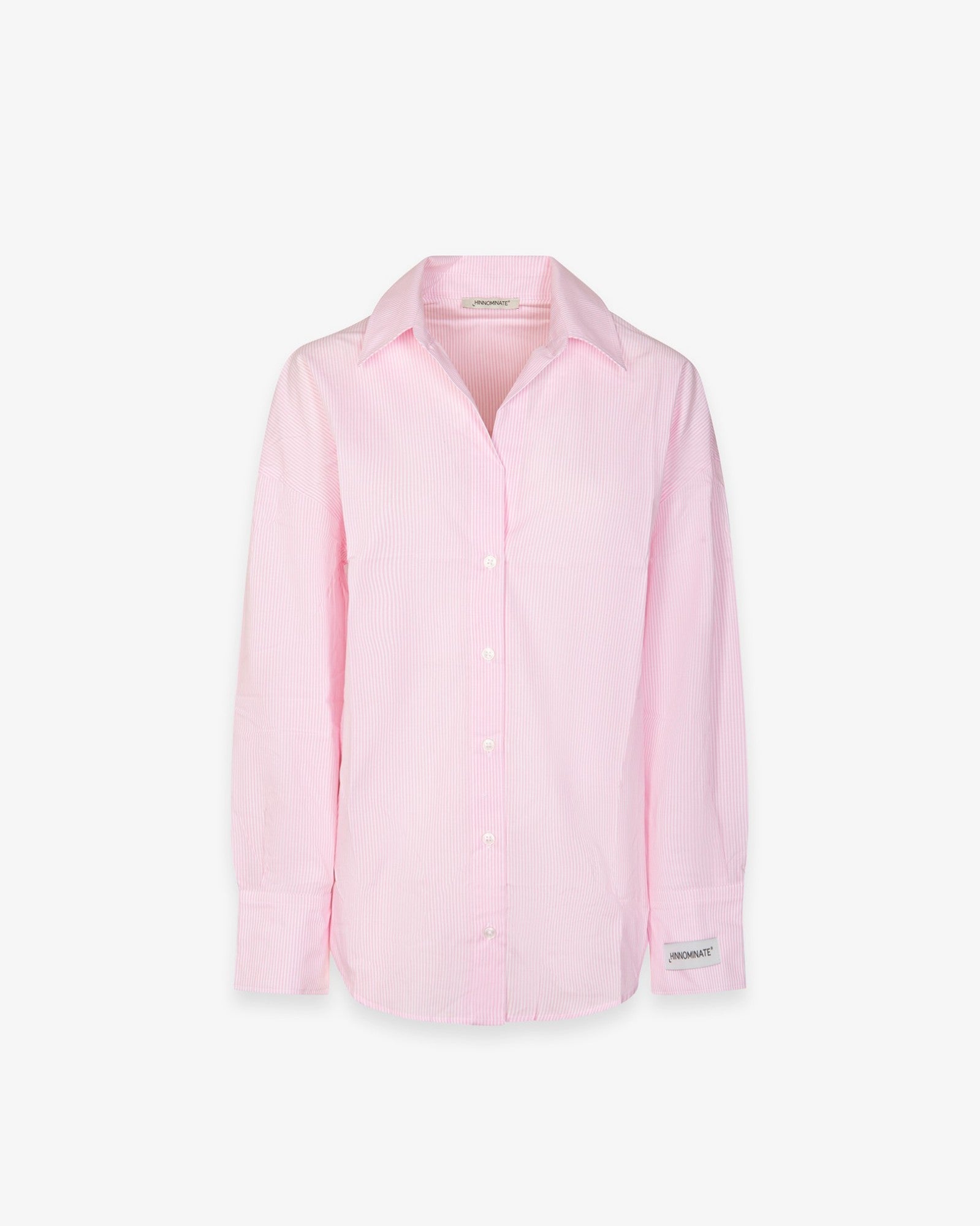 HINNOMINATE Camicia Donna Righe Cotone-Nude