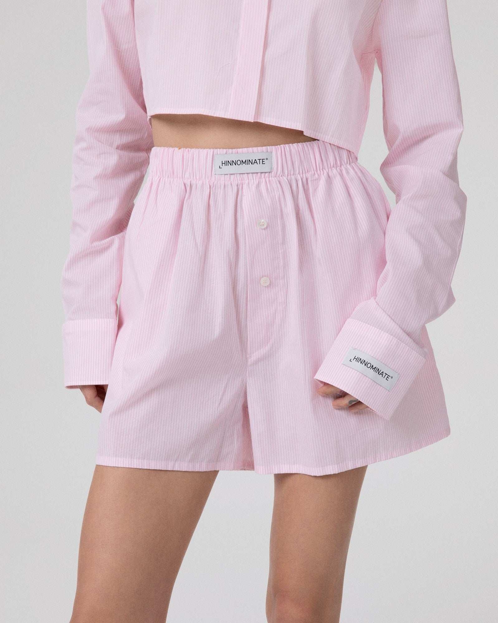 HINNOMINATE Shorts Donna Cotone Righe-Nude