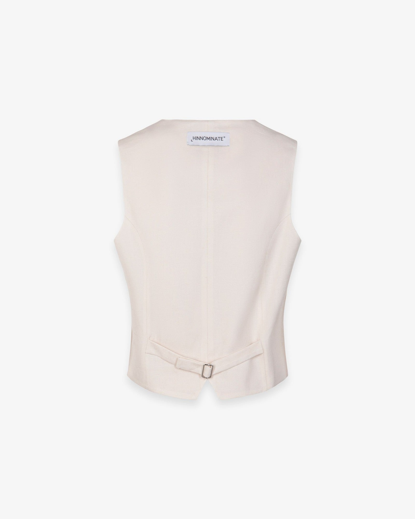 HINNOMINATE Gilet Donna Lino-Beige