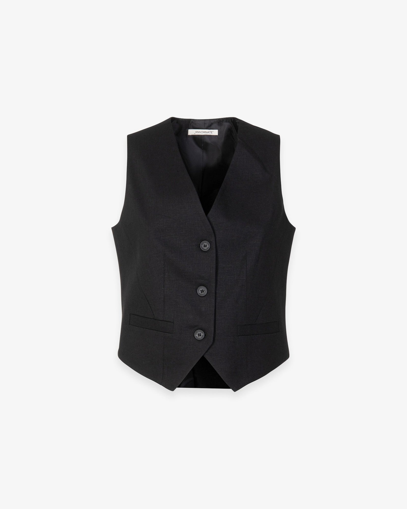 HINNOMINATE Gilet Donna Lino-Nero
