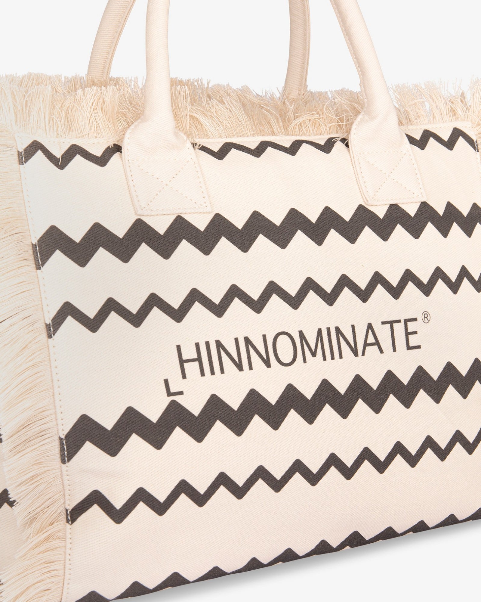 HINNOMINATE Borsa Canvas Grande-Off White