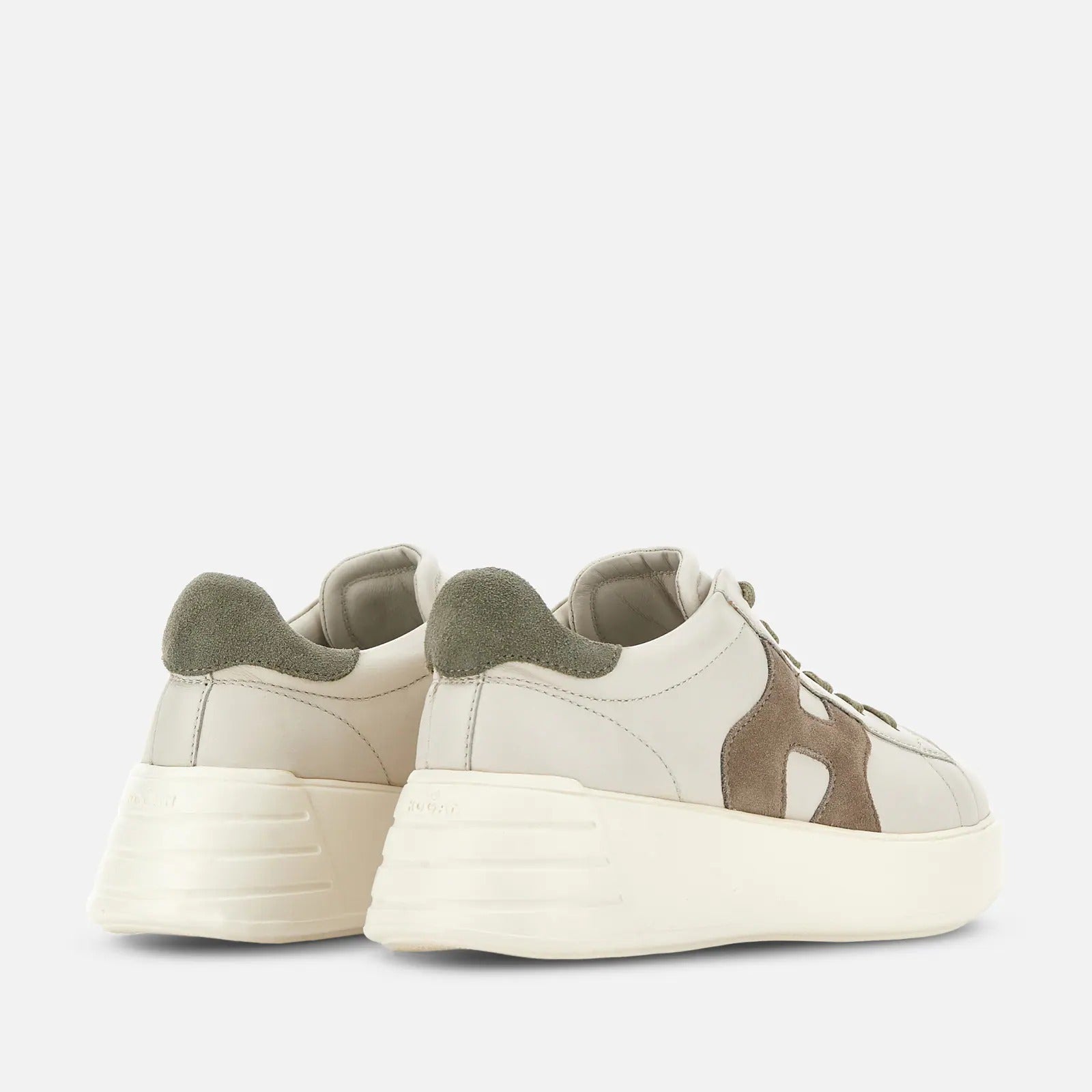 HOGAN SNEAKER Donna REBEL H562-Avorio Grigio Marrone