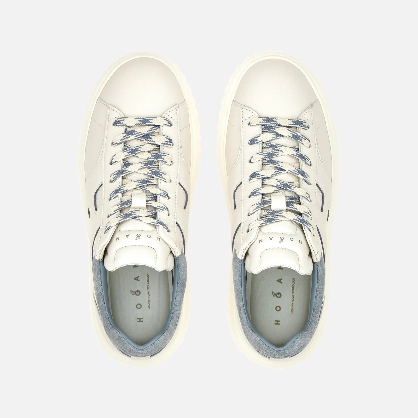 HOGAN Sneaker Donna H-STRIPES-Avorio Azzurro