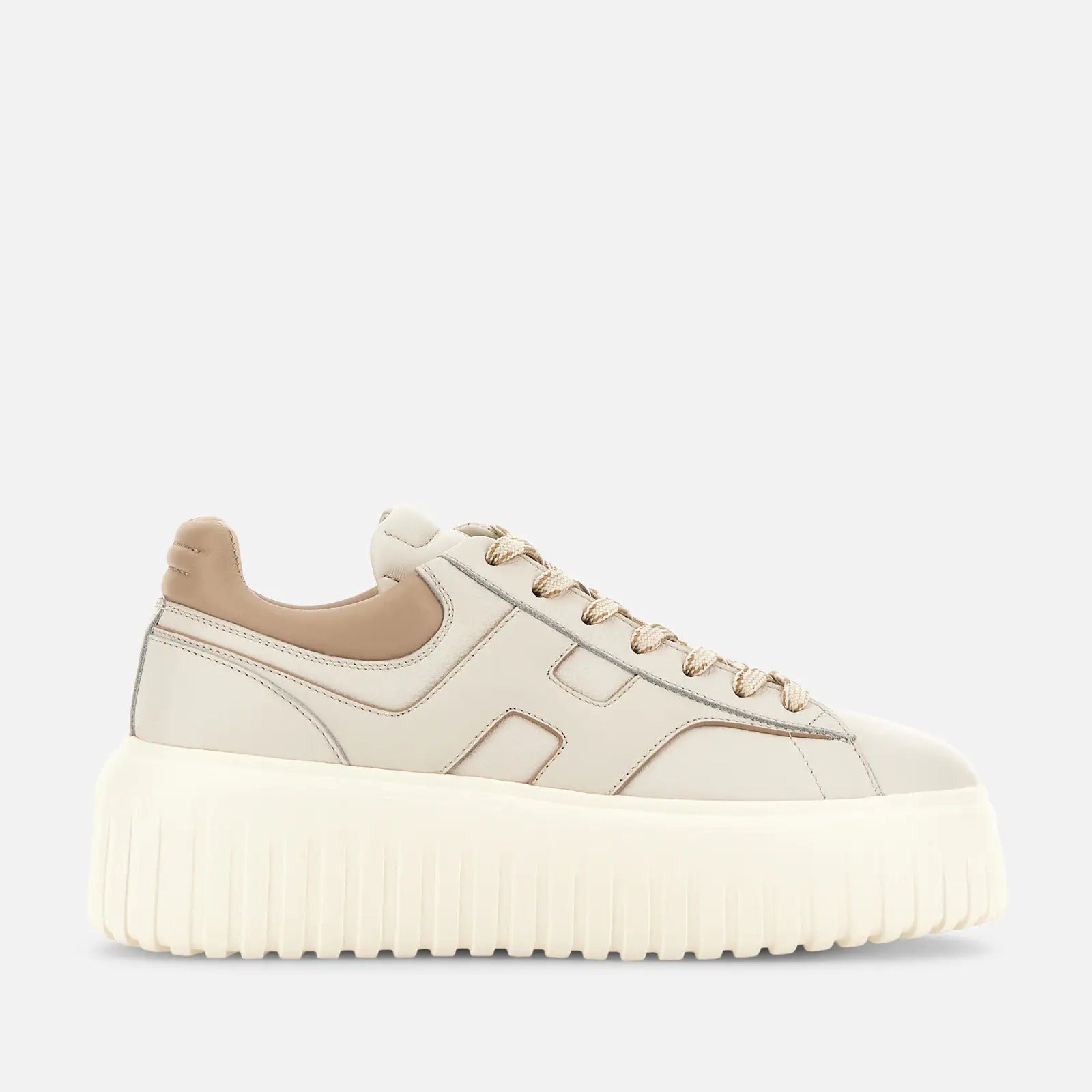 HOGAN Sneaker Donna H-Stripes-Avorio Marrone