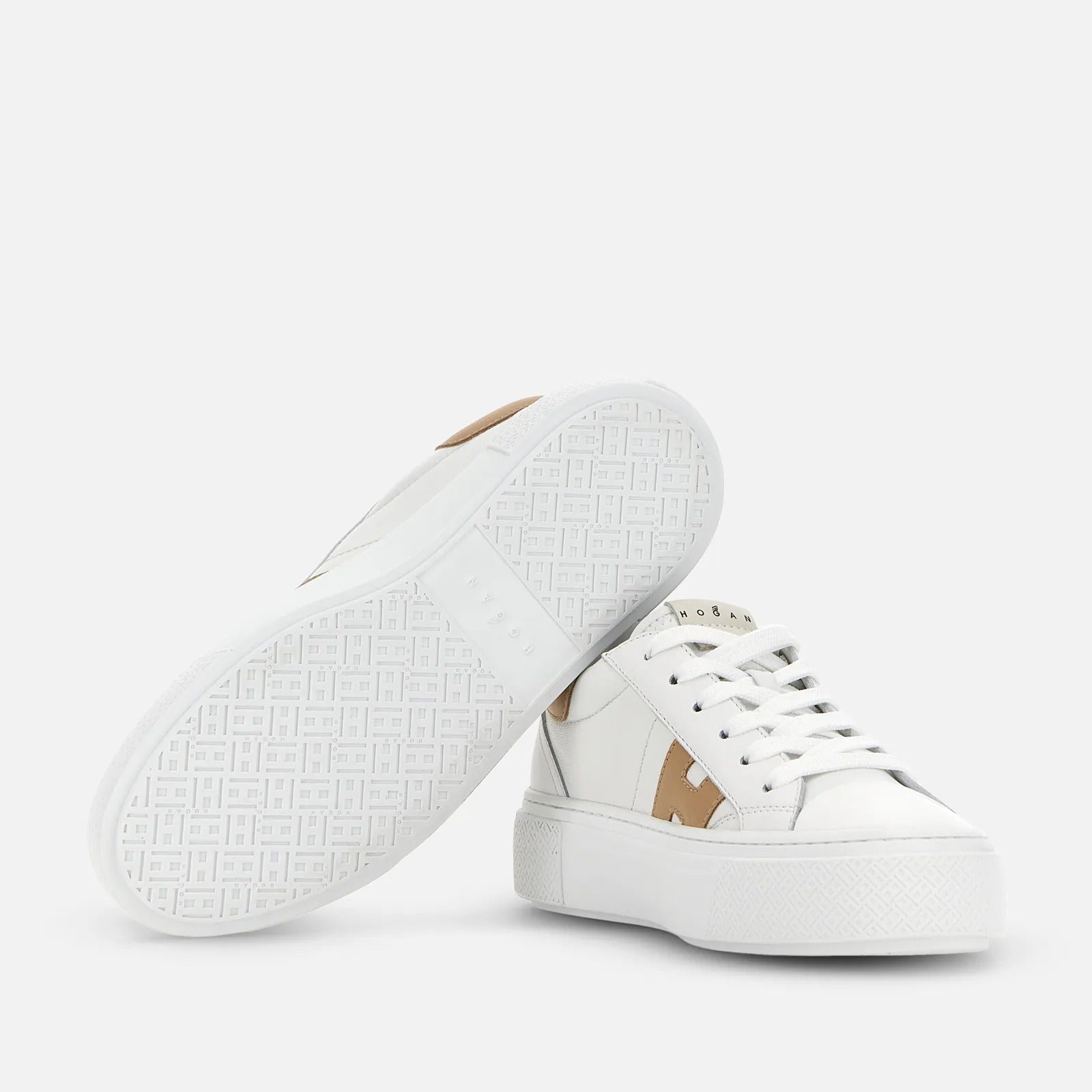 HOGAN Sneaker Donna Crosswind-Bianco Marrone