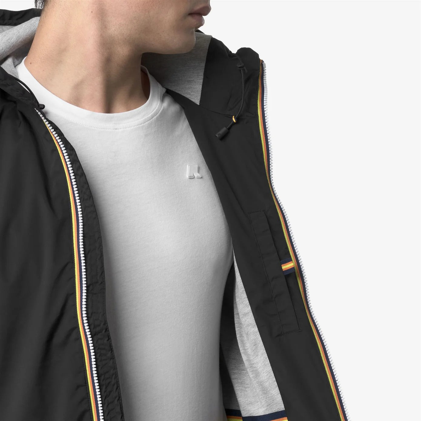 K-WAY Giubbino Uomo JACK STRETCH NYLON JERSEY-Black Pure