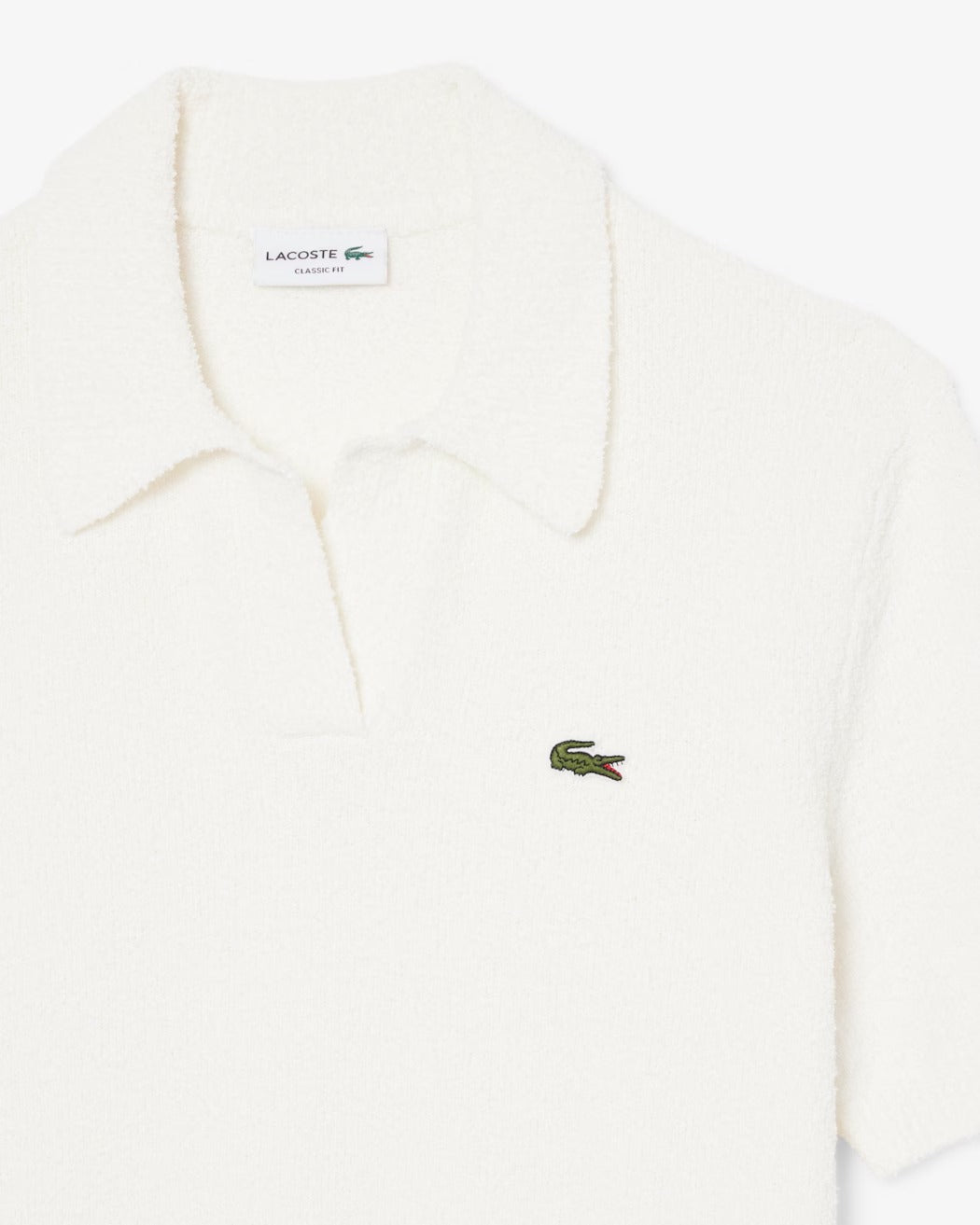 LACOSTE Polo Uomo Maglia Bouclé-Bianco