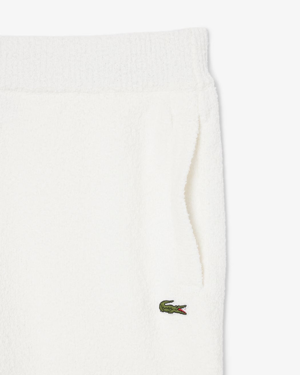 LACOSTE Shorts Uomo Maglia Bouclé-Bianco