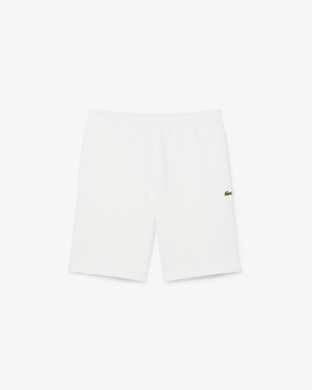 LACOSTE Shorts Uomo Tessuto Felpato Striscia Logata-Bianco