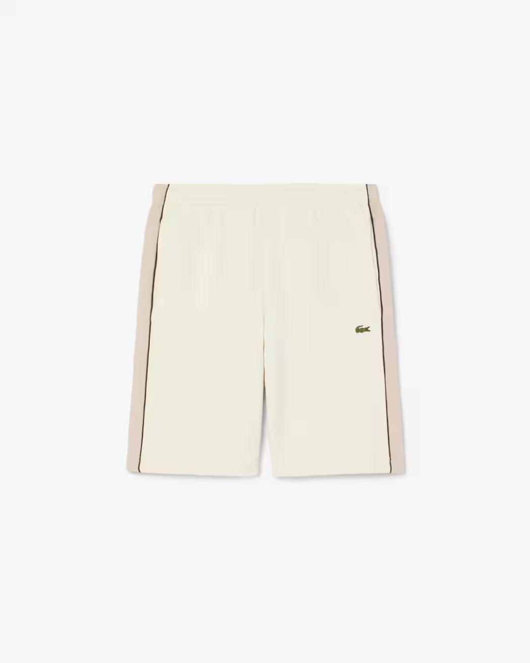 LACOSTE Shorts Uomo Tessuto Felpato Color Block-Beige