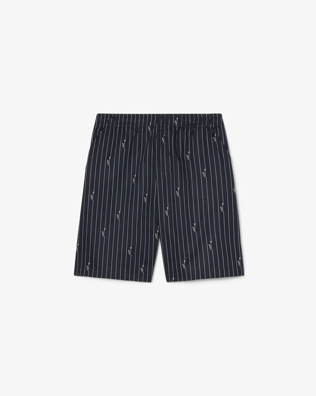 LACOSTE Shorts Uomo Twill Stampa-Noir/Blanc