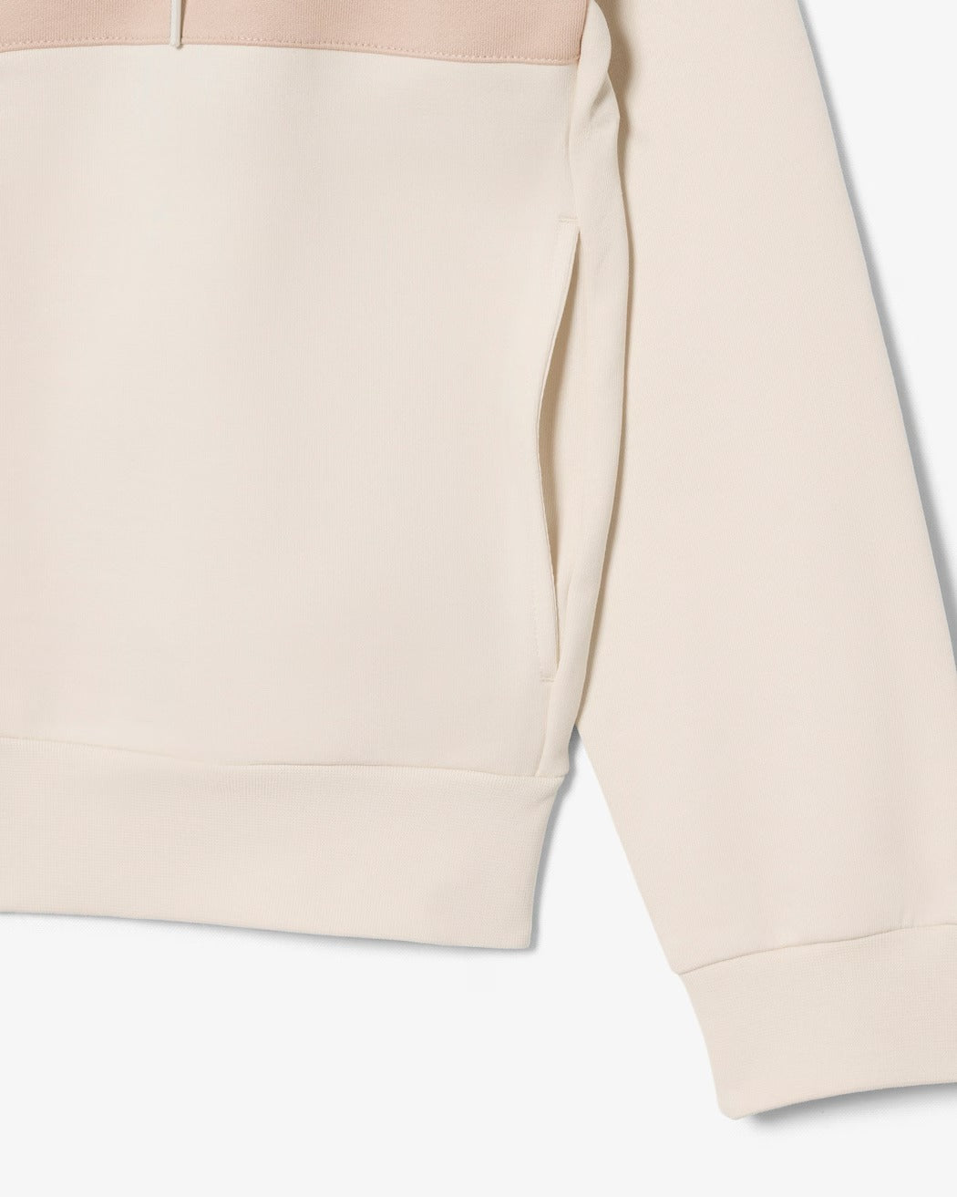 LACOSTE Felpa Uomo Cotone Color Block-Beige