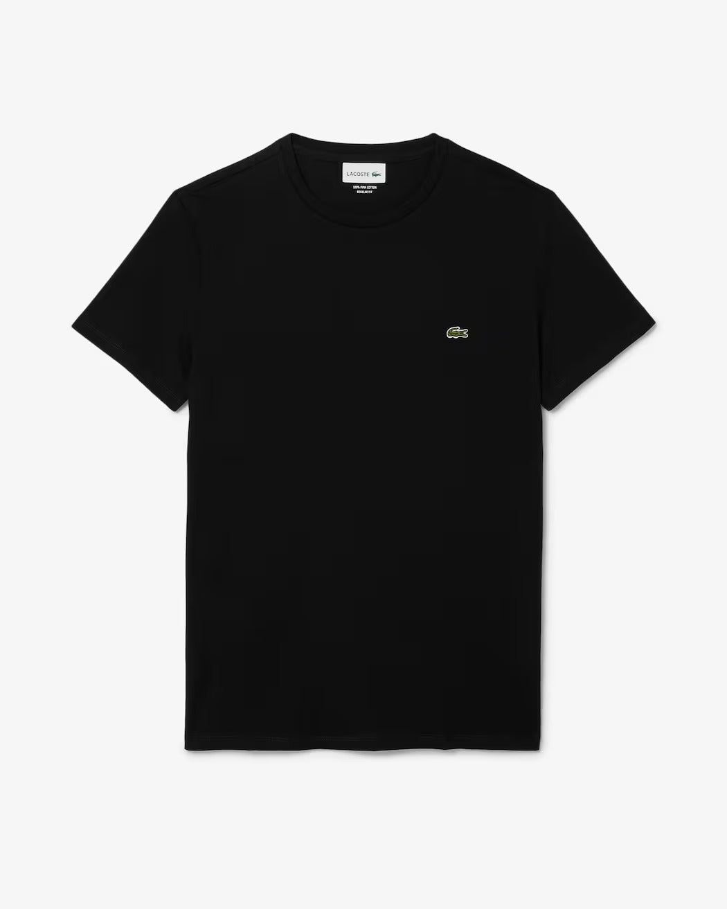 LACOSTE T-Shirt Uomo Cotone Pima-Nero