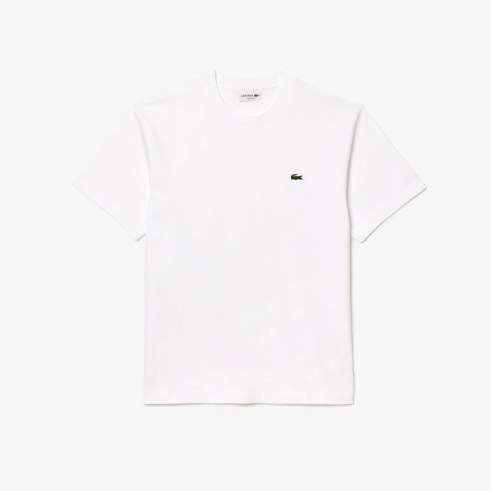 LACOSTE T-Shirt Uomo Cotone-Bianco