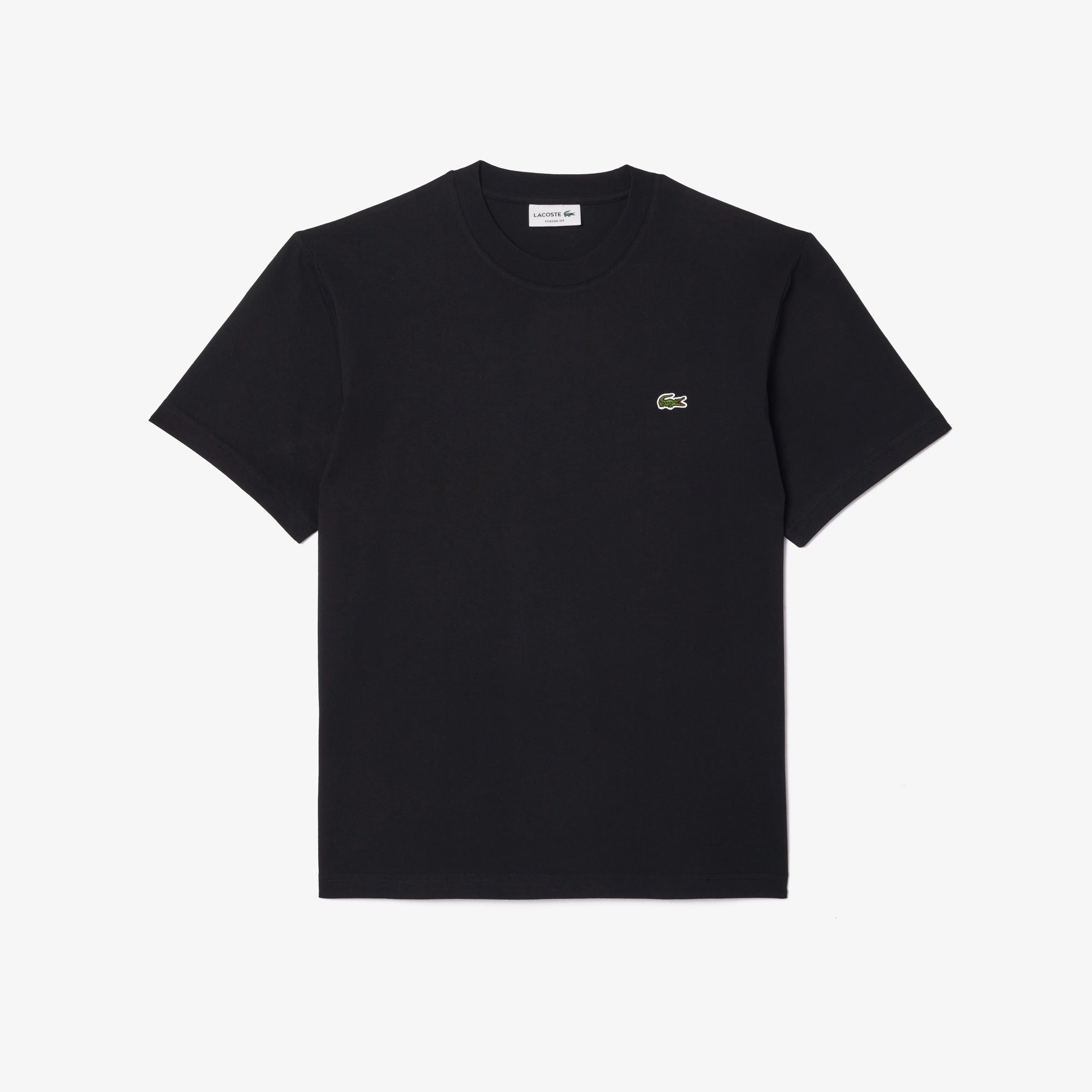 LACOSTE T-Shirt Uomo Cotone-Nero
