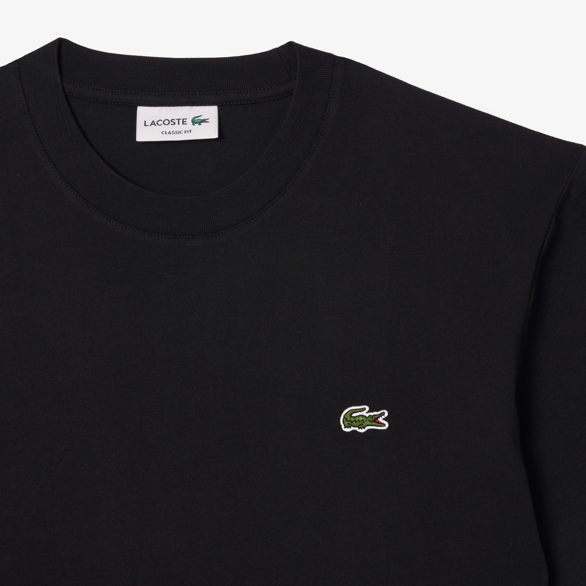 LACOSTE T-Shirt Uomo Cotone-Nero