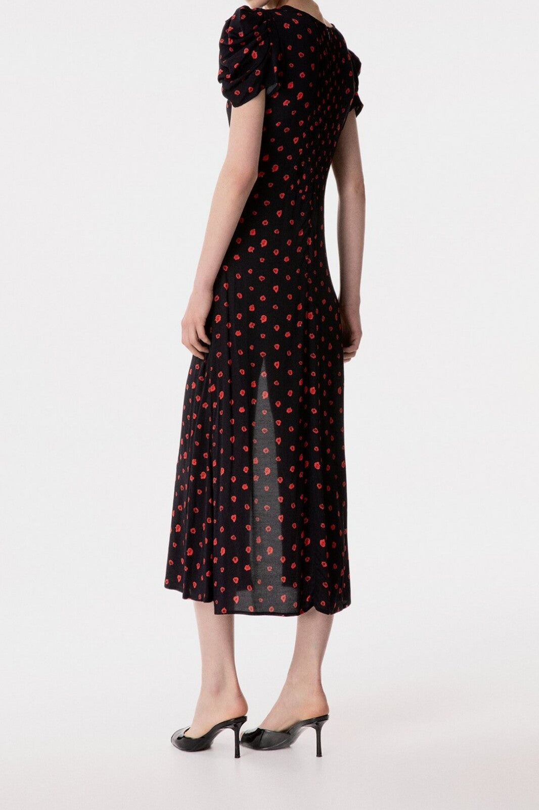 MAR DE MARGARITAS Abito Midi Kristel-Rose Nero