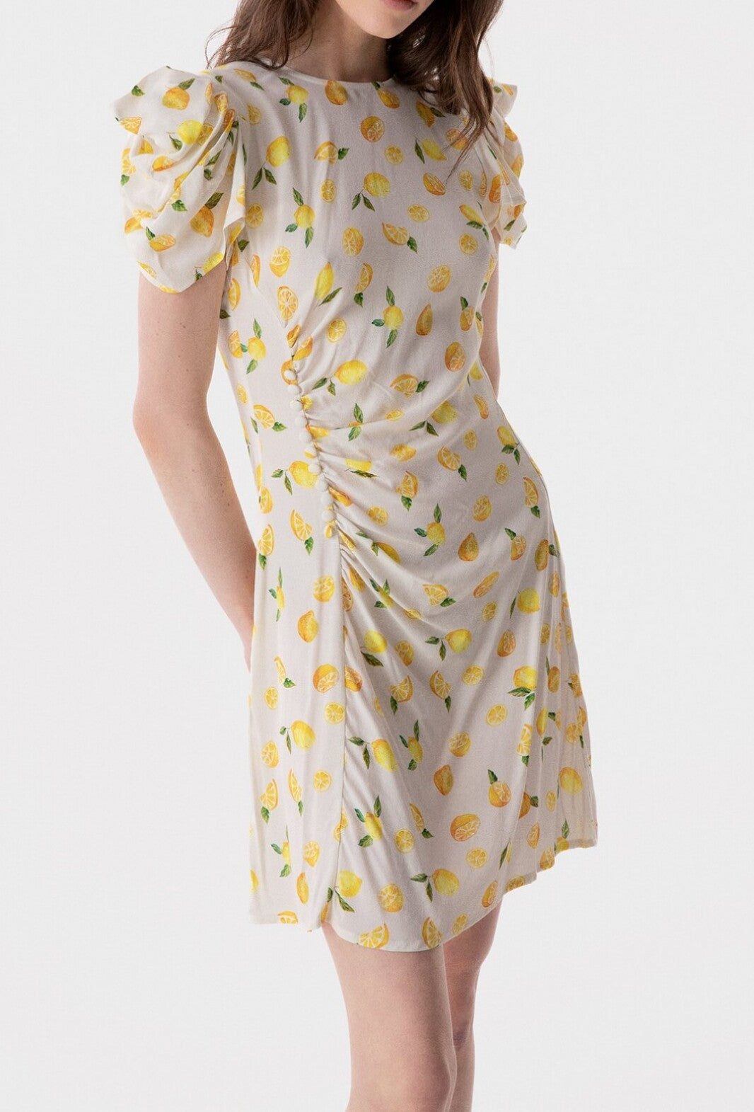 MAR DE MARGARITAS Abito Corto Karin-Citron Ecru