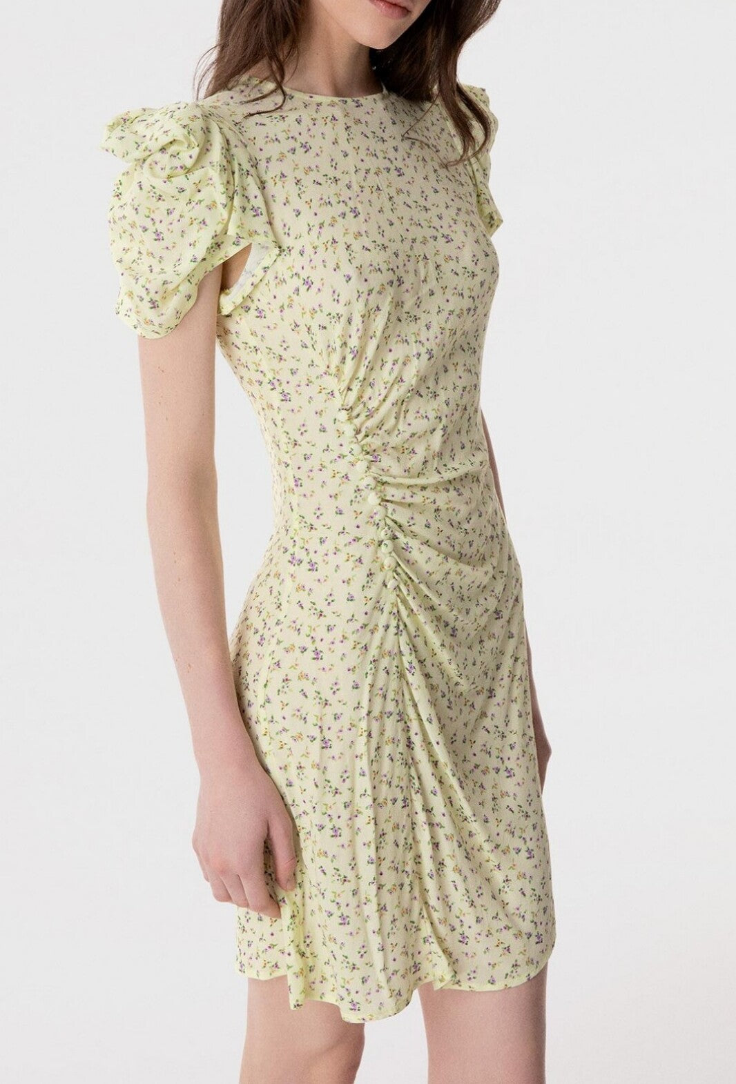 MAR DE MARGARITAS Abito Corto Karin-Jasmin Giallo