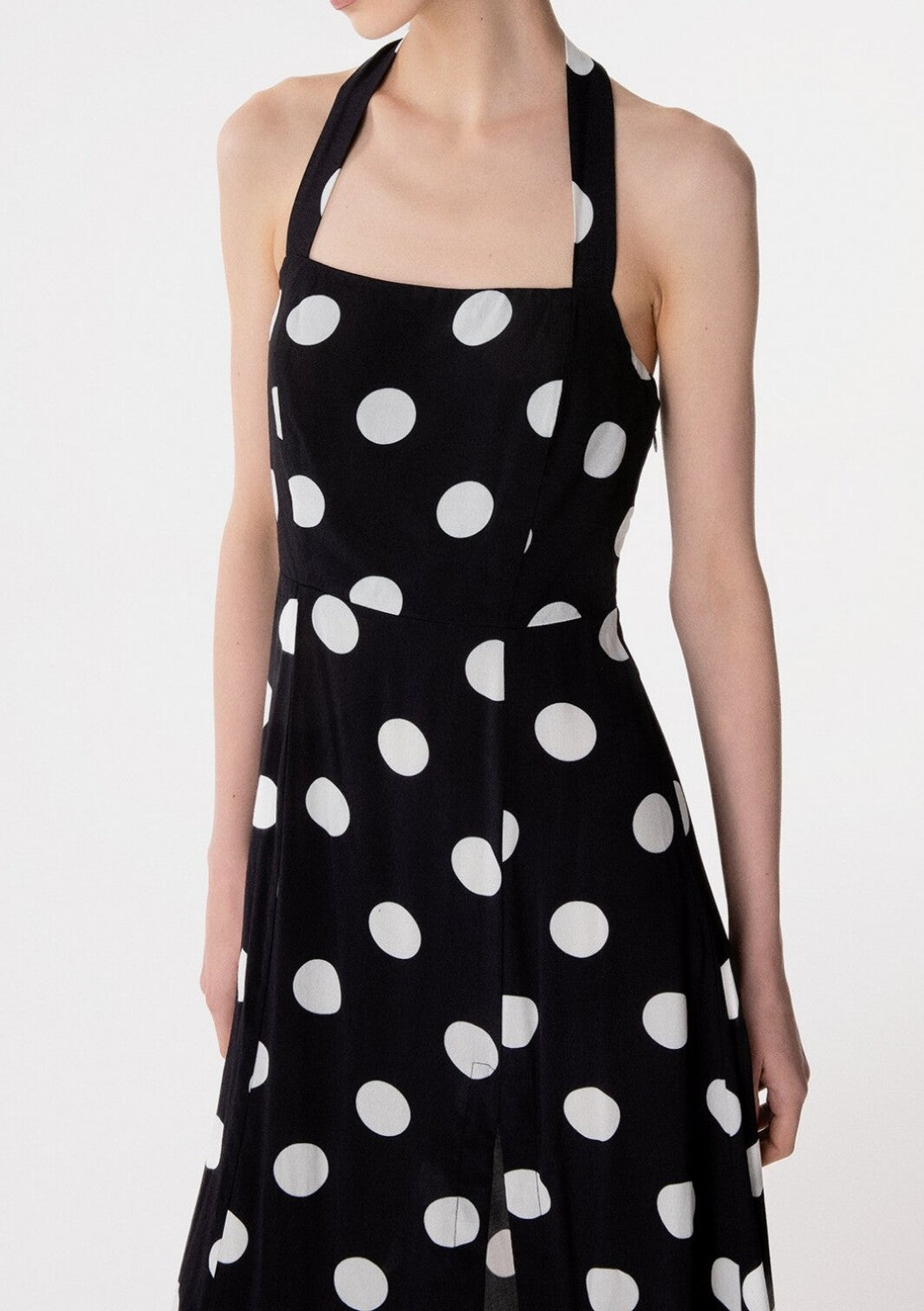 MAR DE MARGARITAS Abito Midi Paula-Pois Grande Nero