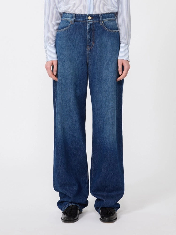 MAX MARA Jeans Palude Baggy DENIM-Blu