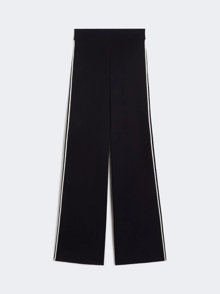 MAX MARA Pantalone Rasoio Viscosa-Blu